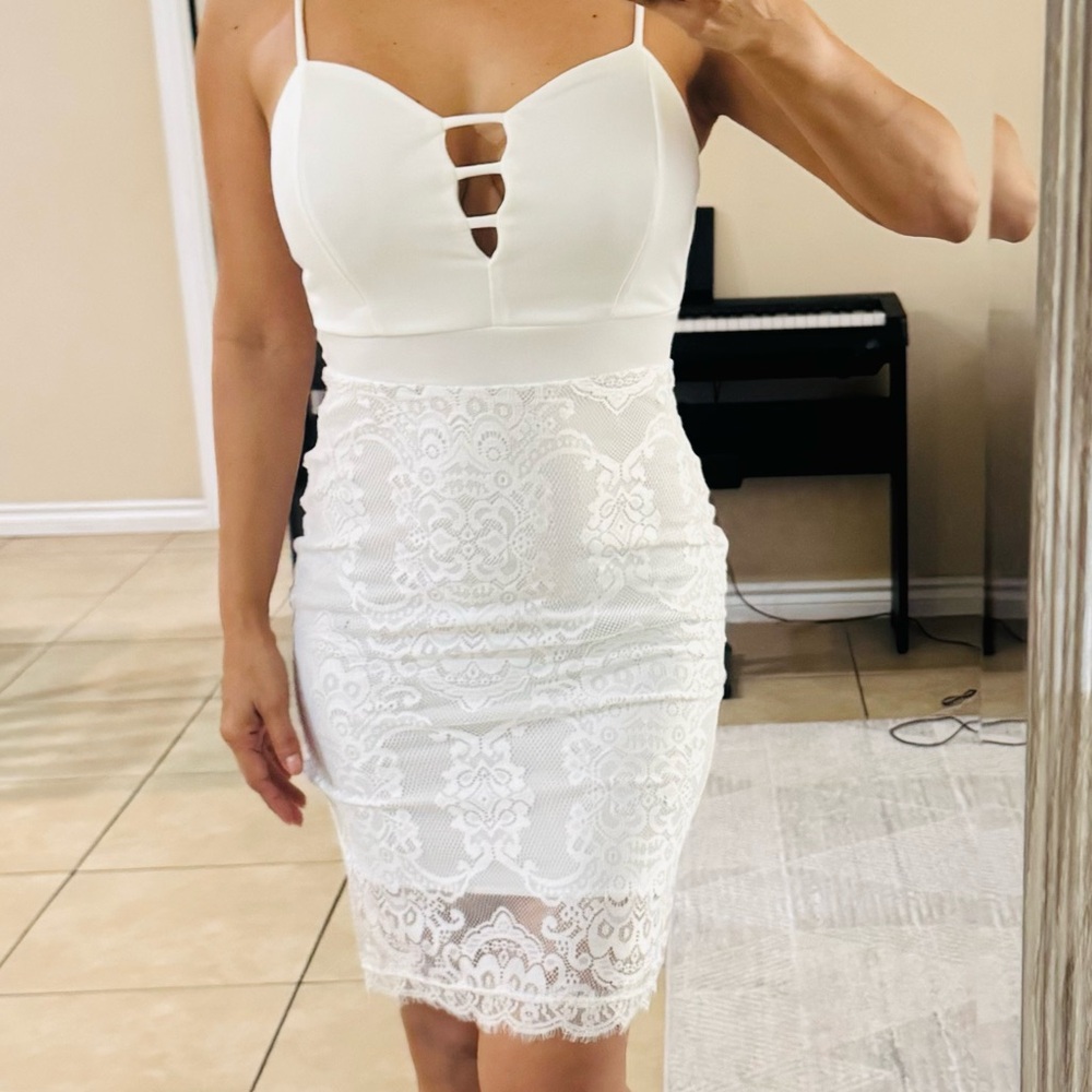 New with tags Charlotte Russe White Lace Mini Dress